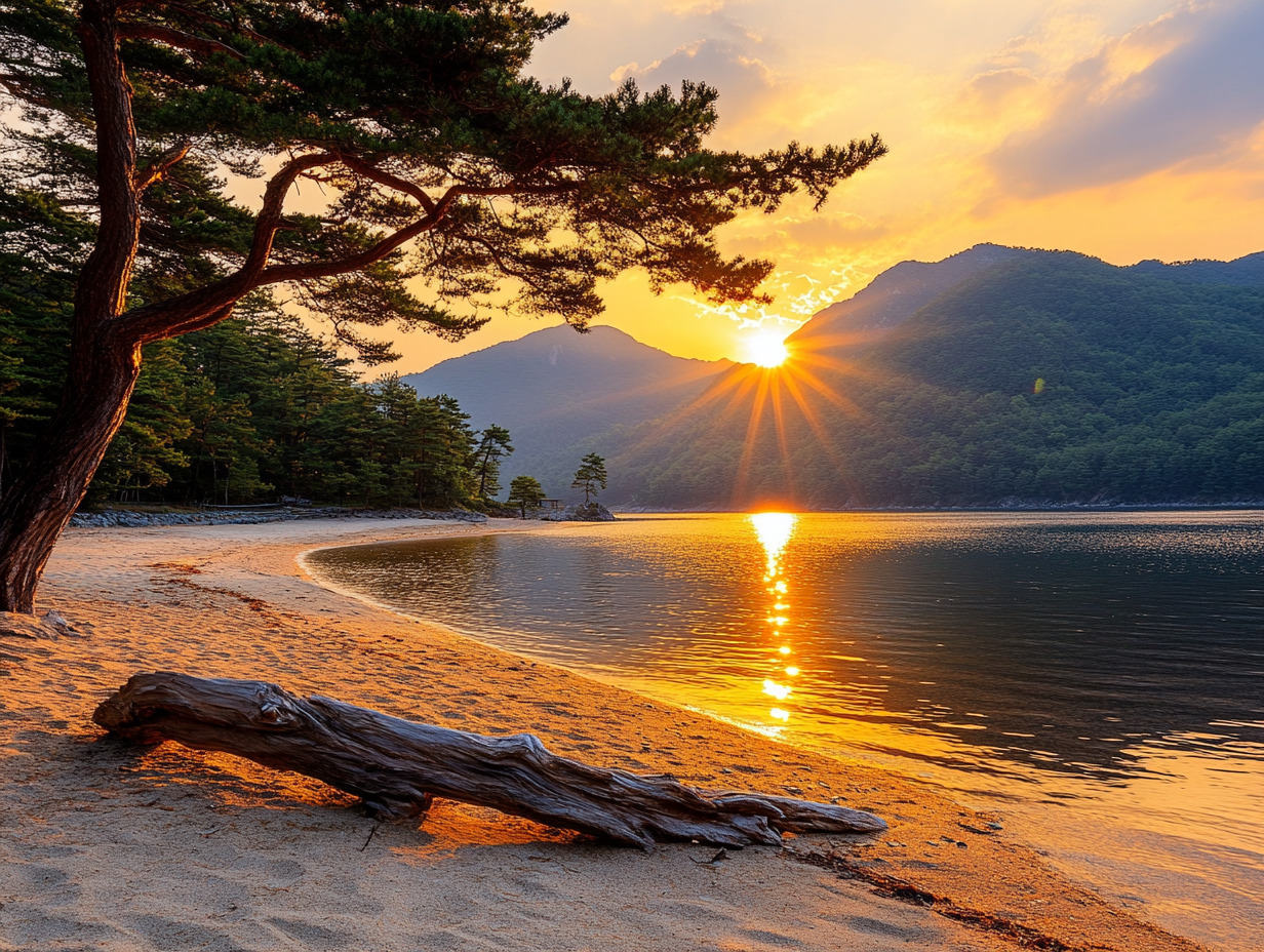 Bờ biển mùa hè của Nhật Bản