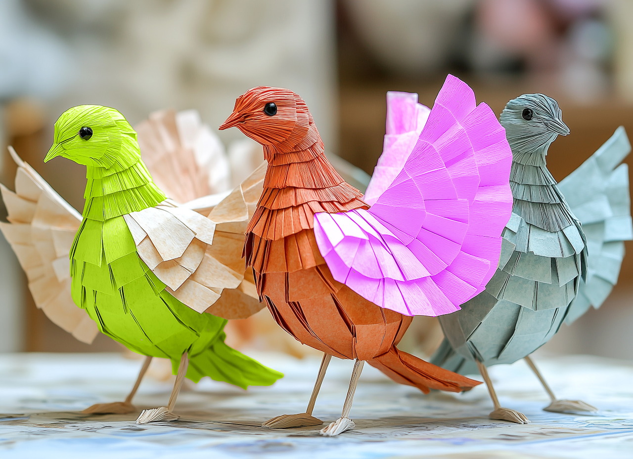 Xếp hình chim Origami