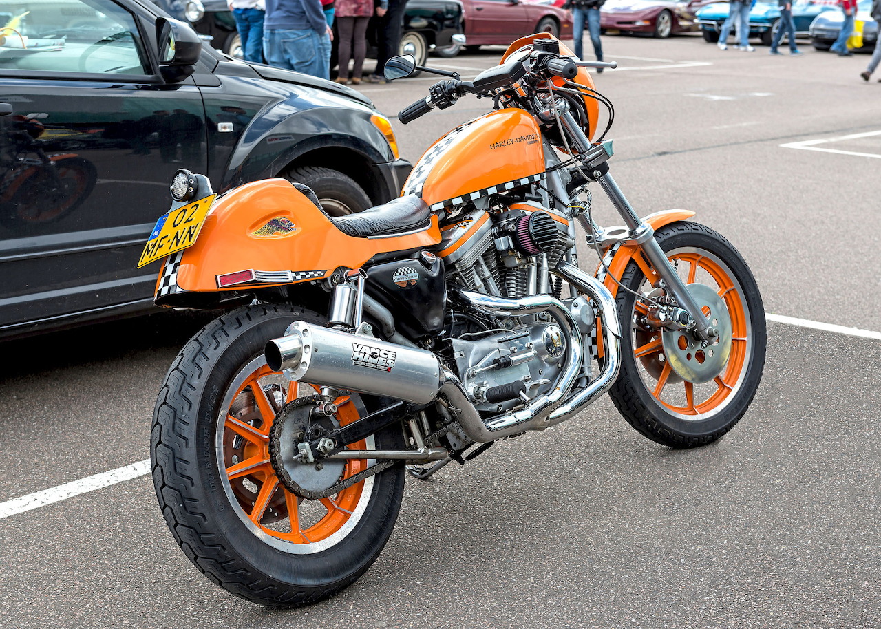 Harley Davidson with Vans Hines exhaust