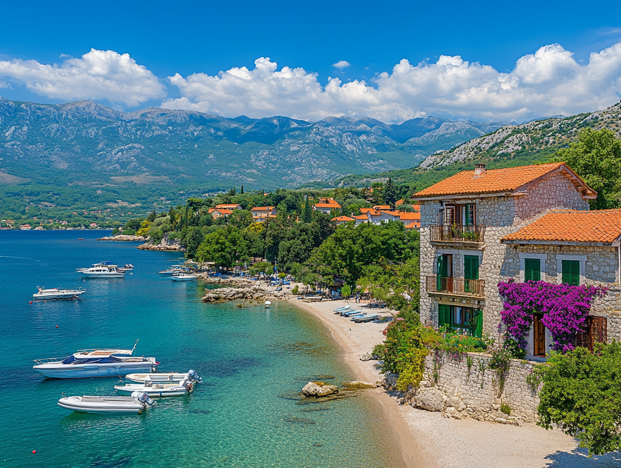 Xếp hình bờ biển ở Croatia