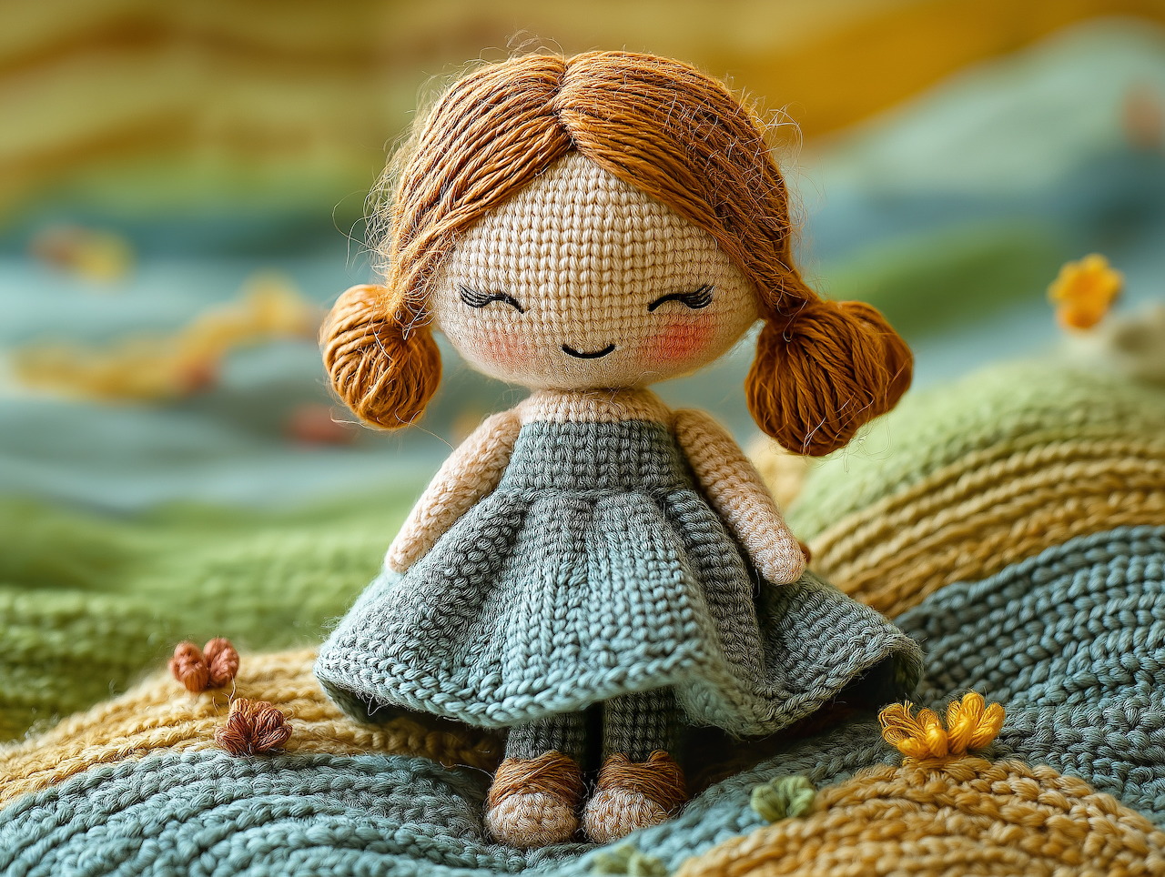 Ghép hình cô bé búp bê len