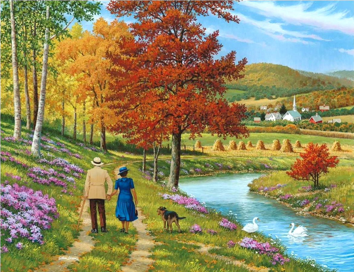 Xếp hình bức tranh đi bộ về nhà của JohnSloane