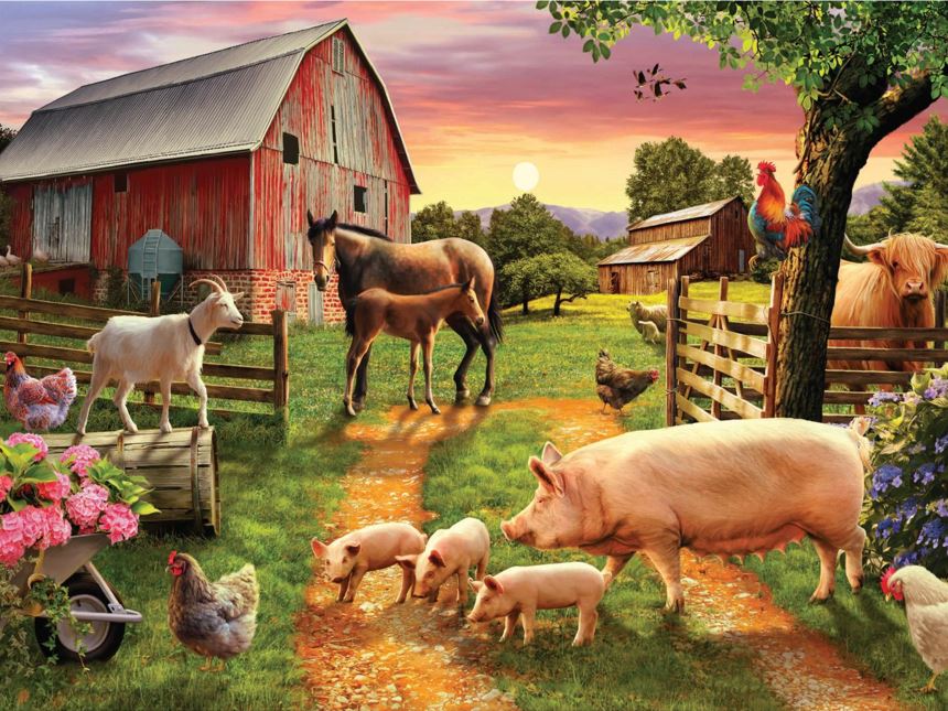 Ghép hình các con vật nuôi